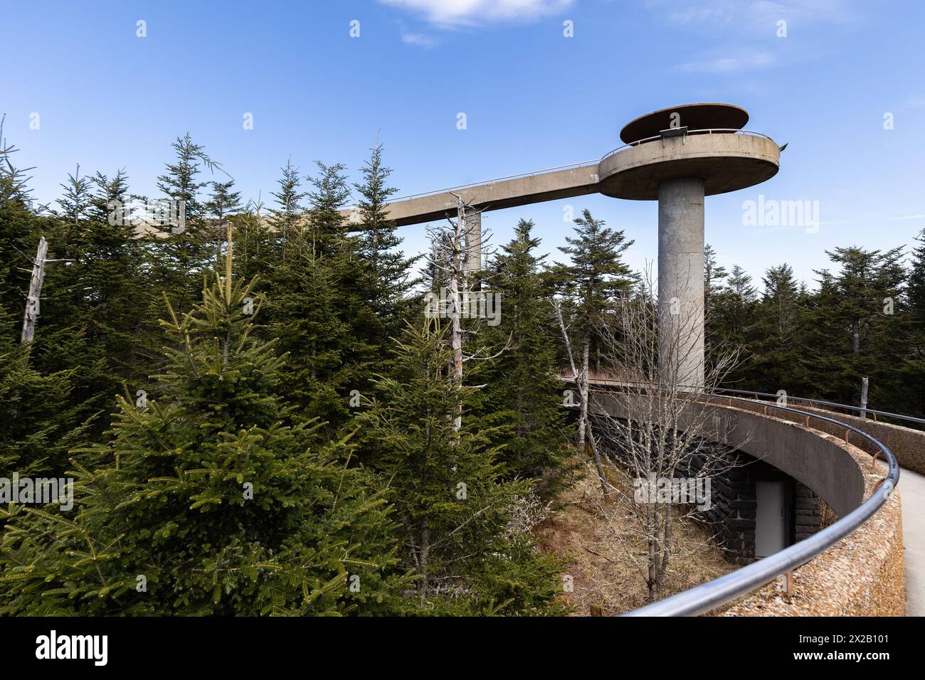 Clingmans Dome is located in the Great Smoky Mountains National Park in