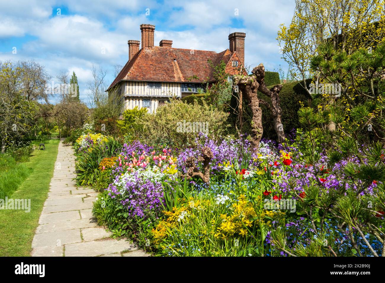 Great Dixter, house and garden, East Sussex, UK Stock Photo