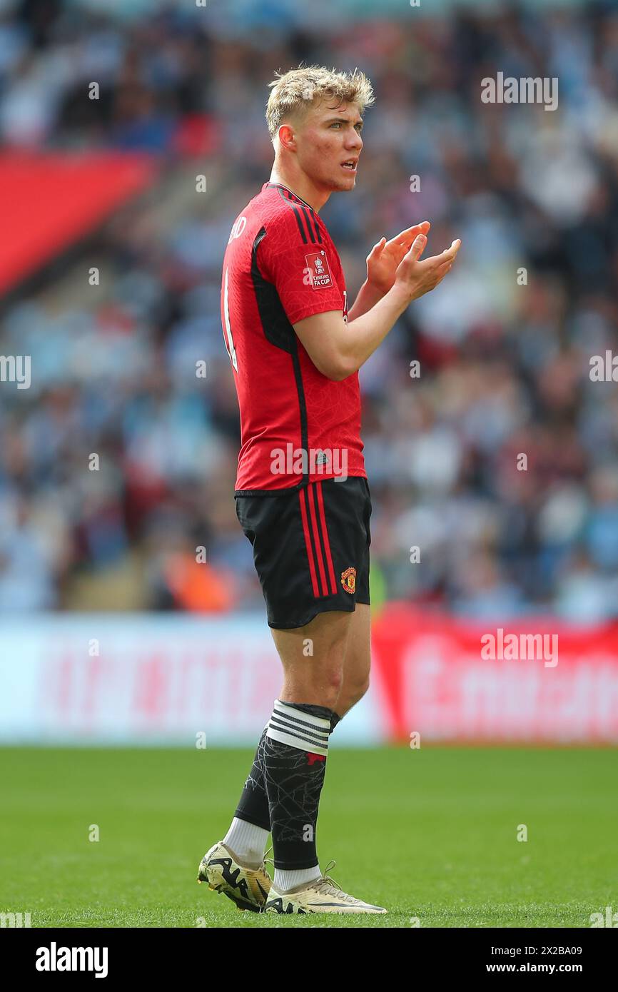 Hjlund Rasmus Højlund of Manchester United, during the Emirates FA Cup Semi ...