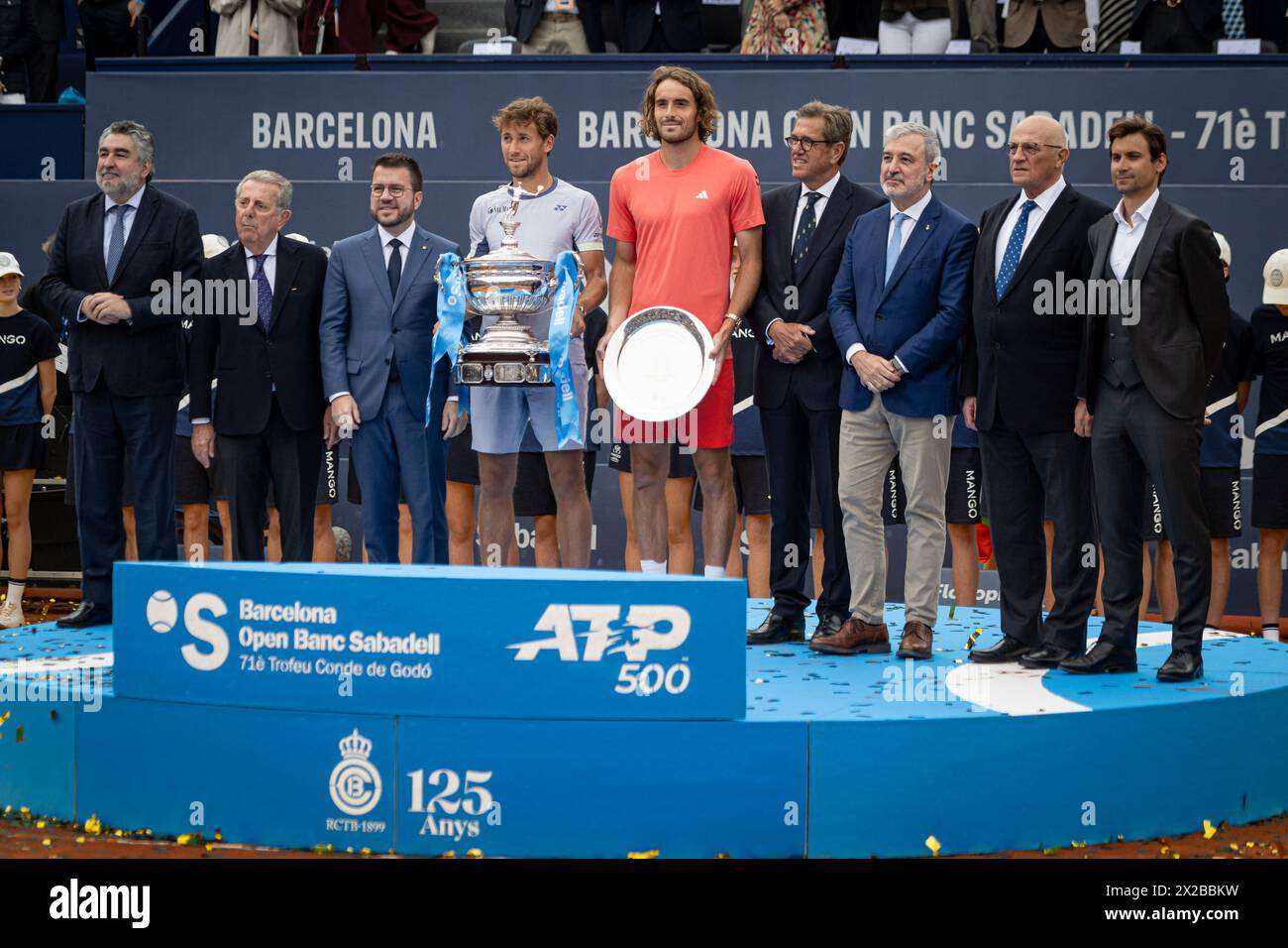 Barcelona, Spain. 21st Apr, 2024. Casper Ruud (Norway) 71º Trofeo Conde de Godó Champion and