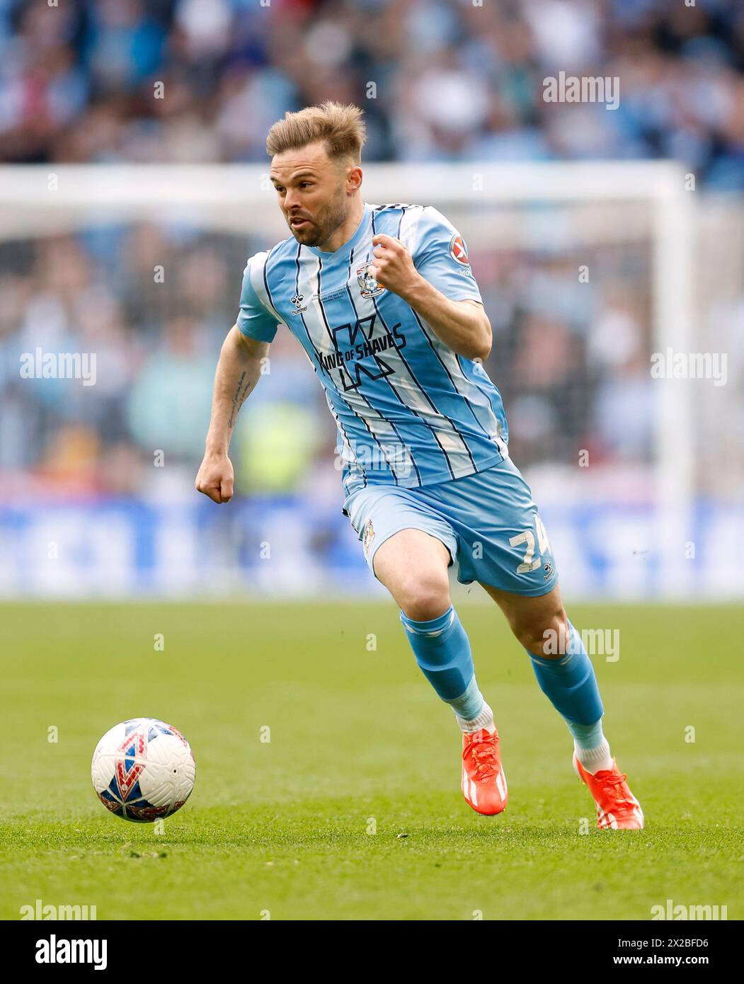 Coventry City's Matthew Godden during the Emirates FA Cup semi-final match at Wembley Stadium, London. Picture date: Sunday April 21, 2024. Stock Photo