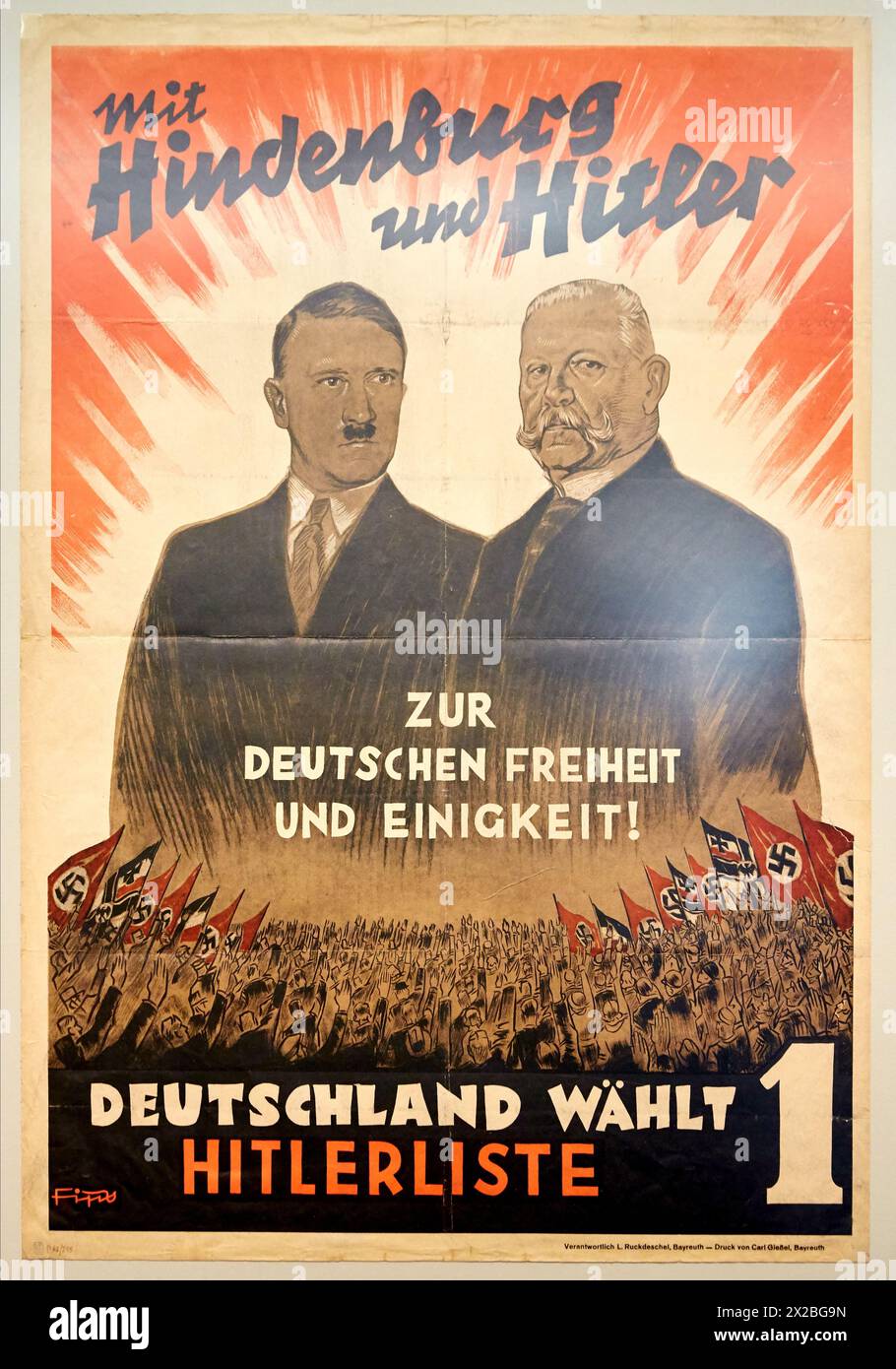 Adolf Hitler and Paul Hindenburgs, Deutsches Historisches Museum, Berlin, Germany Stock Photo