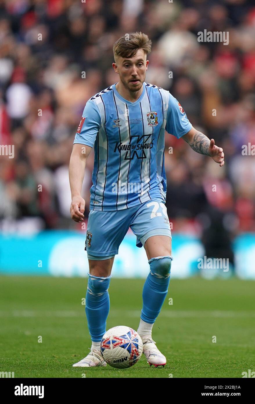 Coventry City's Josh Eccles during the Emirates FA Cup semi-final match at Wembley Stadium, London. Picture date: Sunday April 21, 2024. Stock Photo
