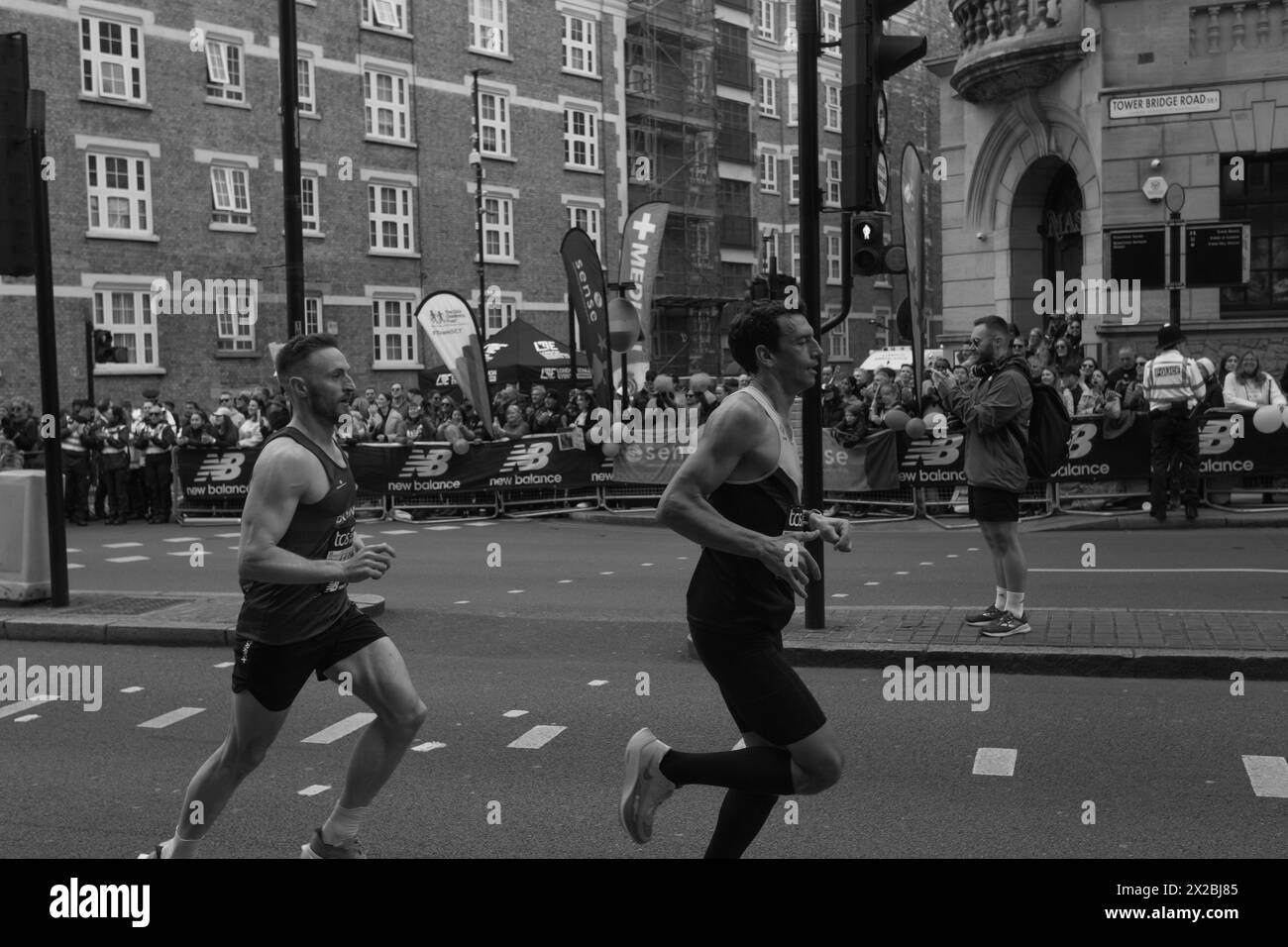 21st April 2024 , London Britain, London Marathon 2024. Two runners