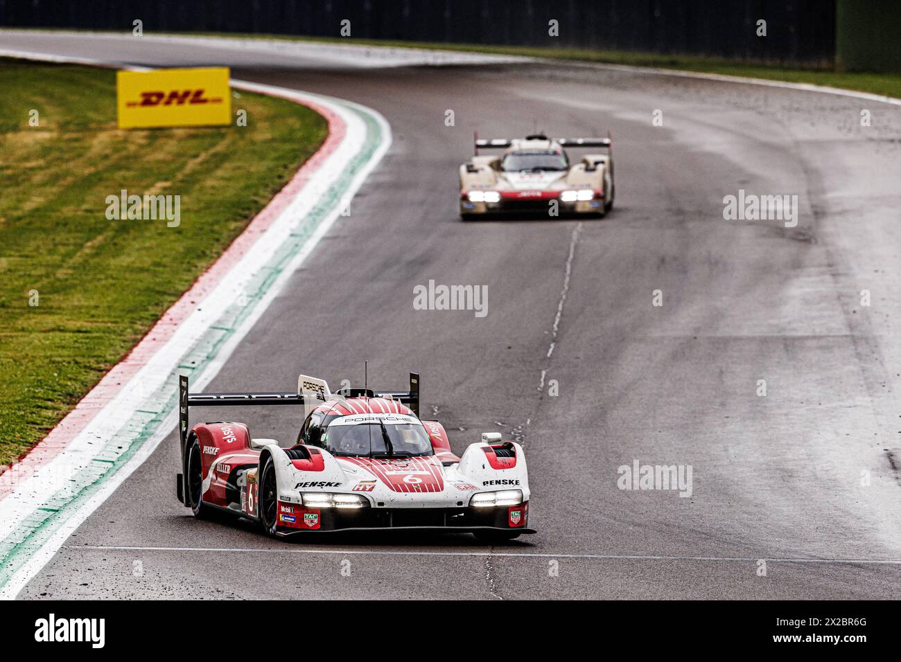 06 ESTRE Kevin (fra), LOTTERER Andre (ger), VANTHOOR Laurens (bel), Porsche Penske Motorsport, Porsche 963 #06, Hypercar, action during the 2024 6 Hours of Imola, 2nd round of the 2024 FIA World Endurance Championship, from April 18 to 21, 2024 on the Autodromo Internazionale Enzo e Dino Ferrari in Imola, Italy Stock Photo