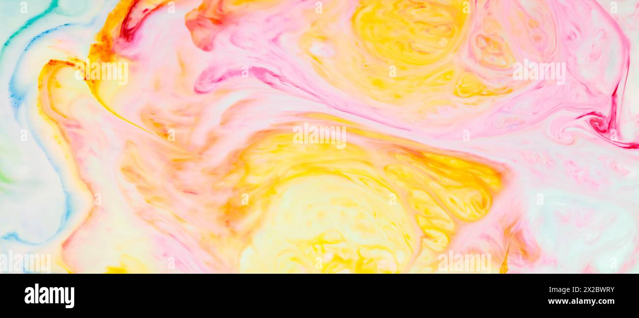 Colorful Fluid Art Marbling Background with Abstract Waves Effect Stock ...