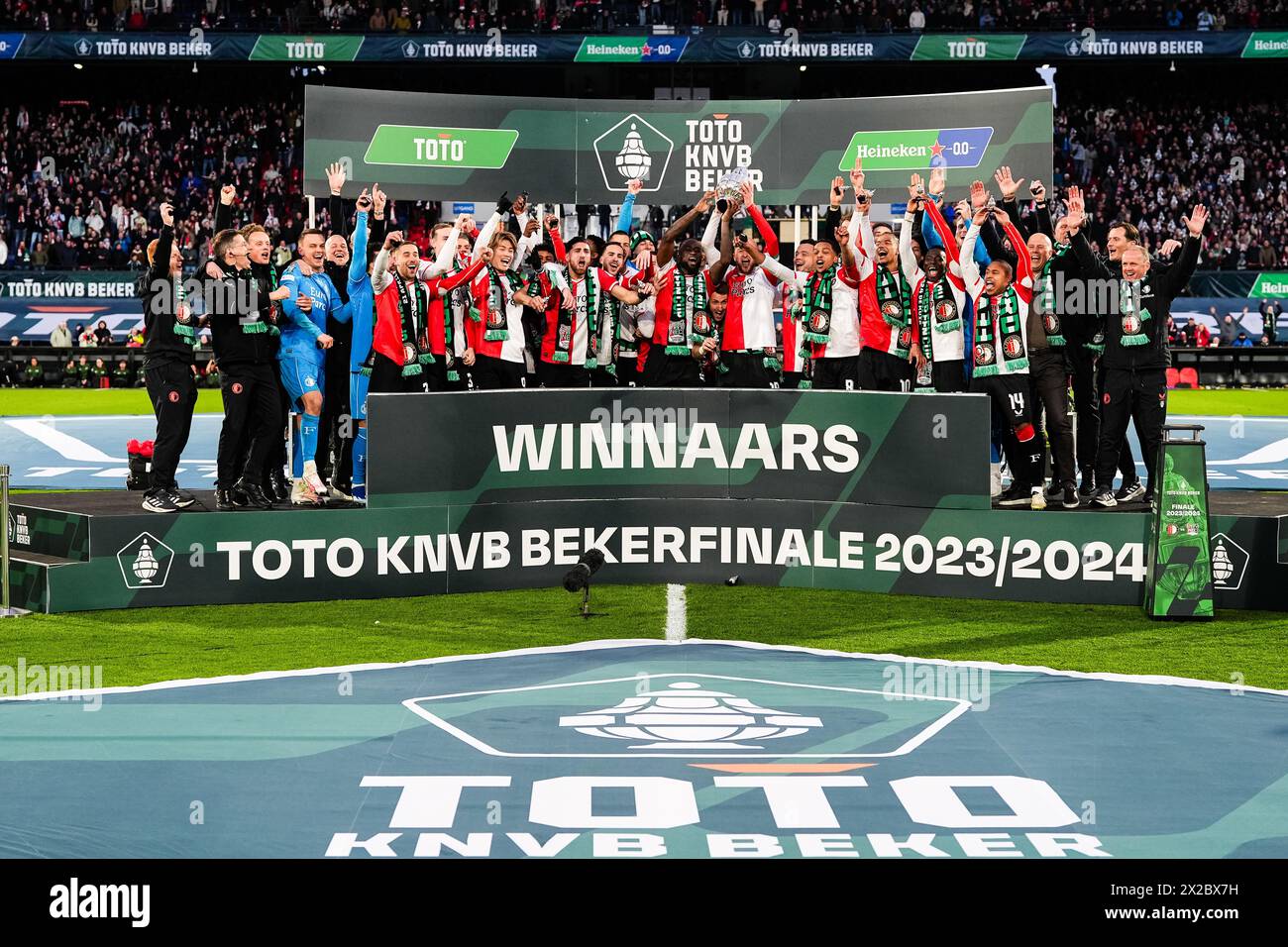 Rotterdam, Netherlands. 21st Apr, 2024. Rotterdam Feyenoord wins the