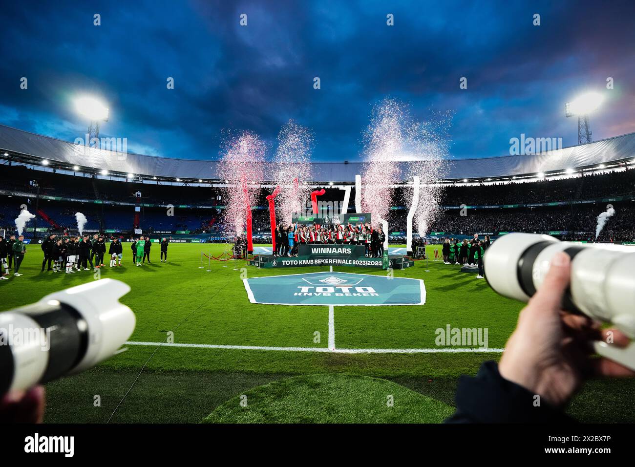 Rotterdam, Netherlands. 21st Apr, 2024. Rotterdam Feyenoord wins the
