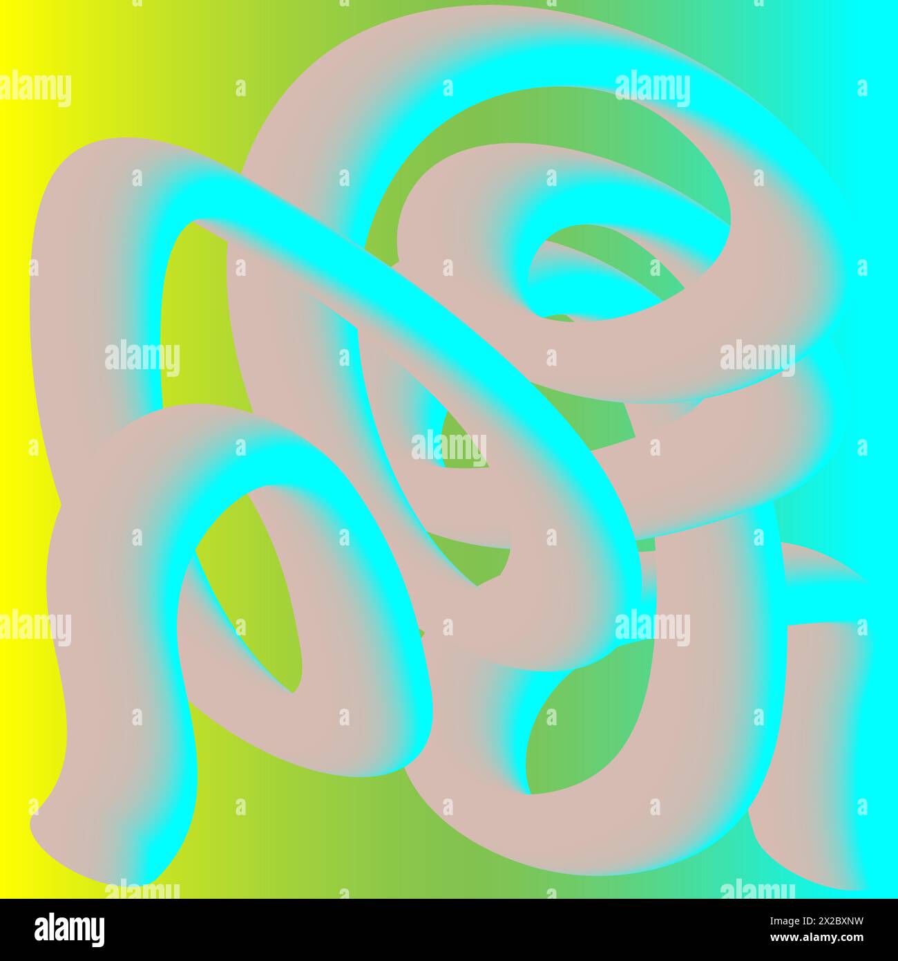 abstract drawing - a curve on a gradient multicolored bright background Stock Vector
