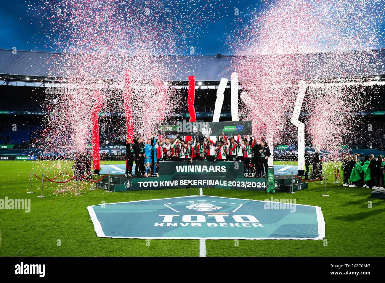 Rotterdam, Netherlands. 21st Apr, 2024. Rotterdam Feyenoord wins the