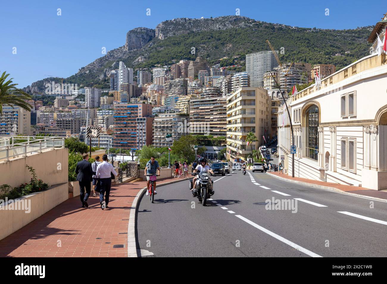 Avenue d'Ostende in Monaco Stock Photo