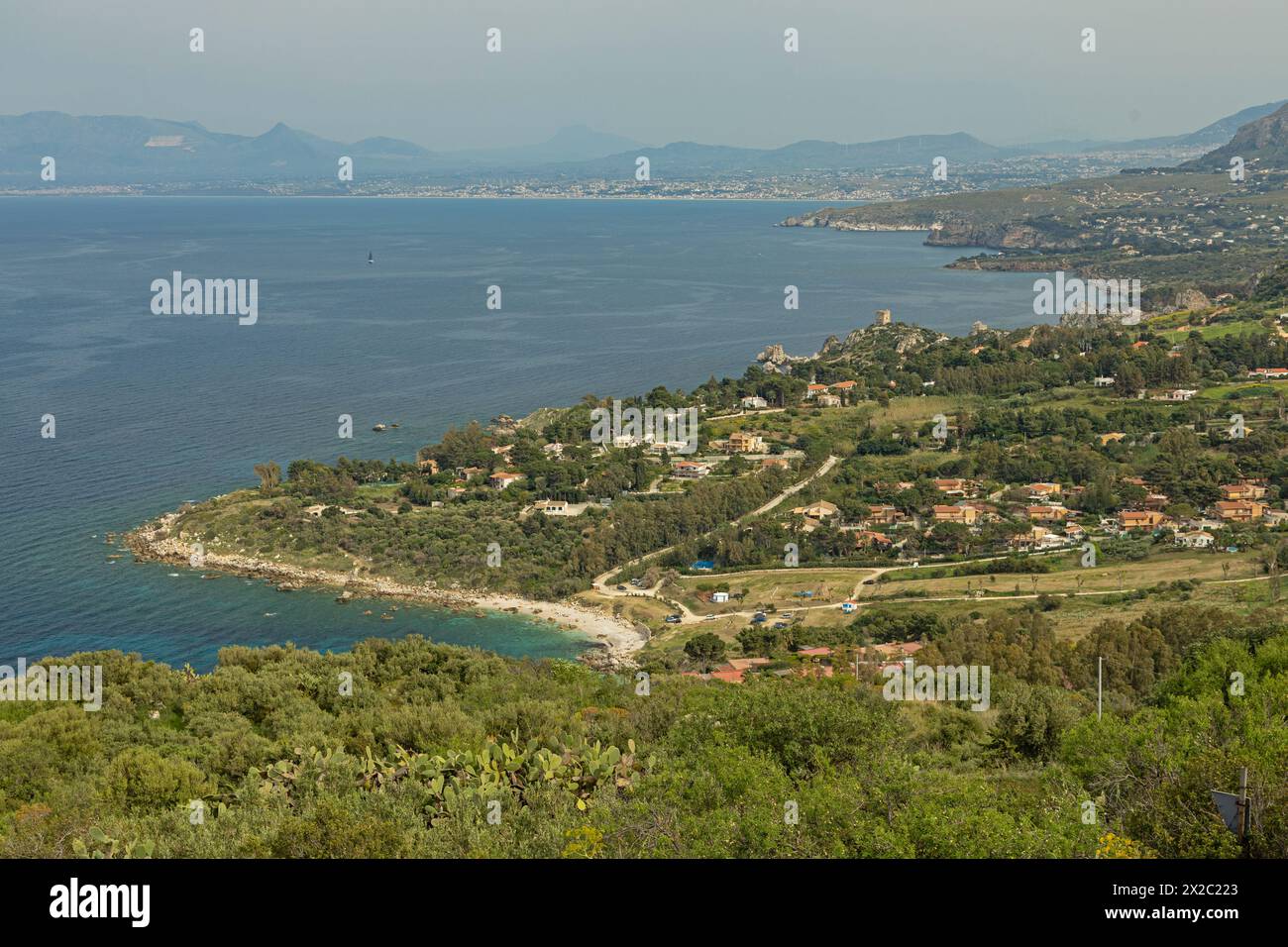 landscape in the Zingaro nature reserve in Sicily Stock Photo