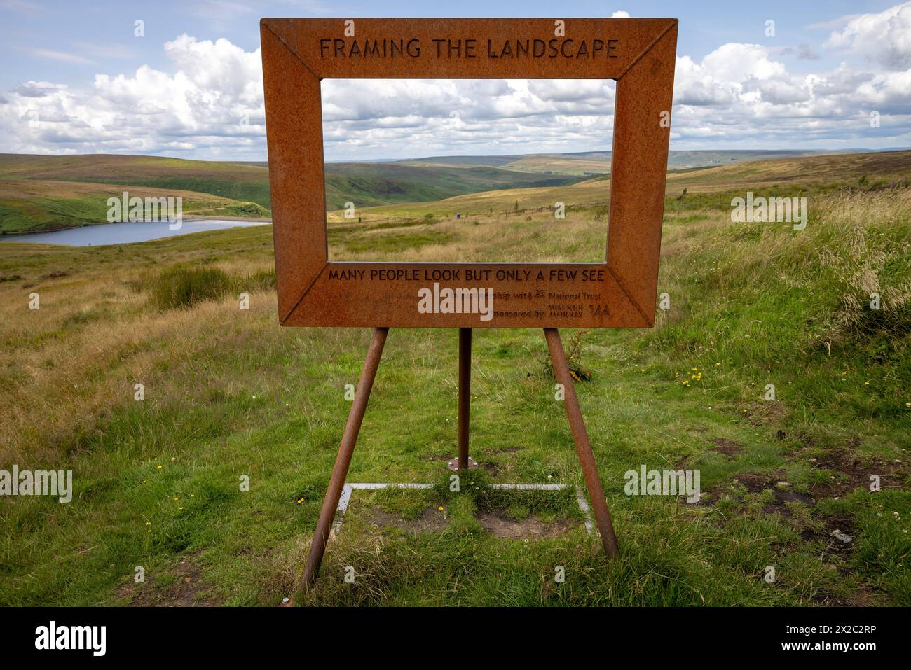 The Framing the Landscape artwork at Wessenden Head, Marsden Moor, West Yorkshire Stock Photo