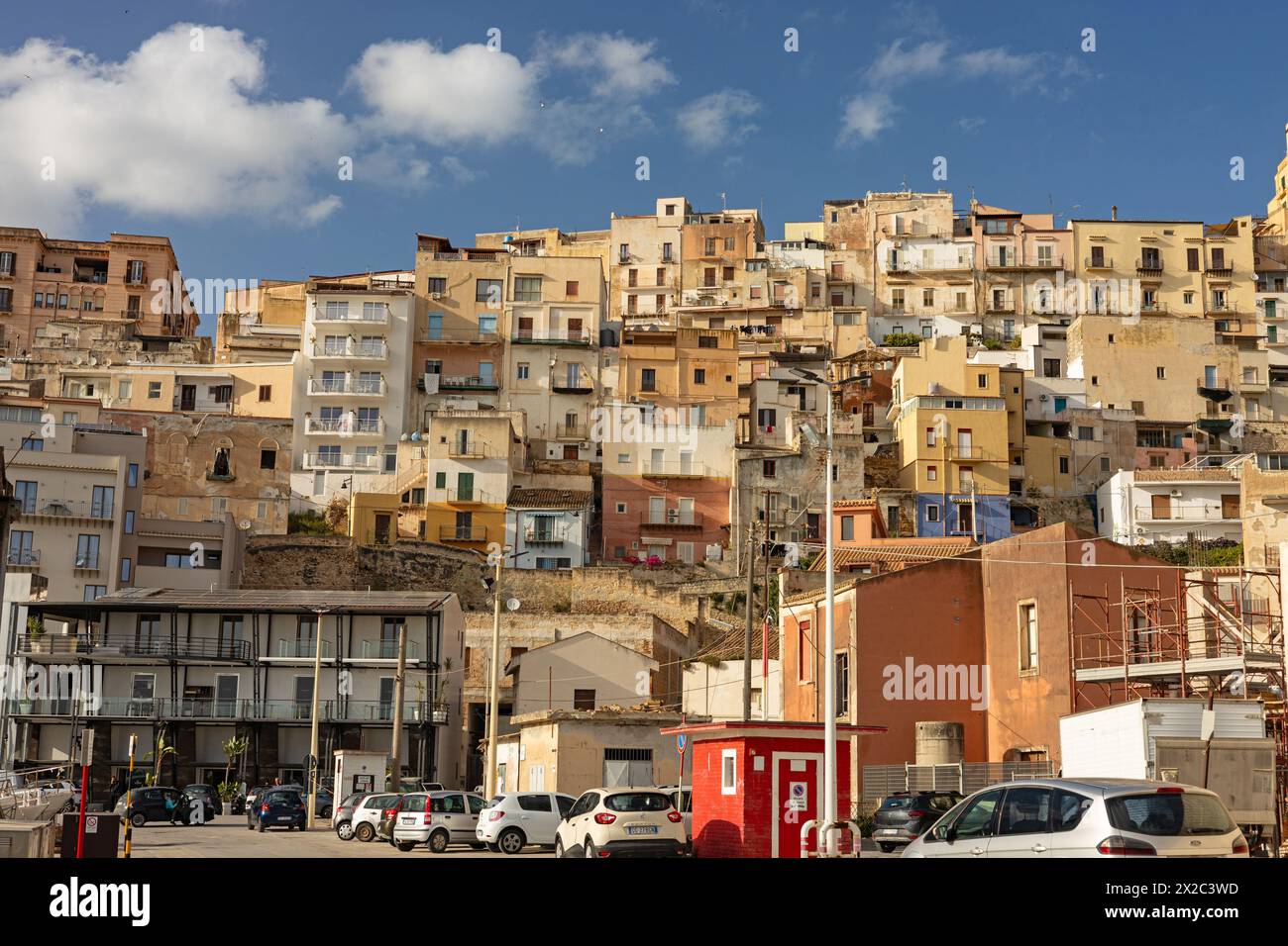 port and town in Sciacca in Sicily Stock Photo