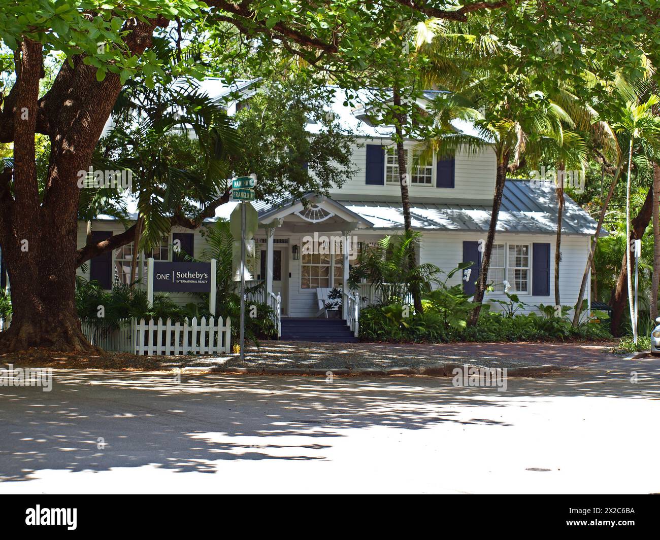 Miami, Florida, United States - April 6, 2024: Sotheby's International Realty. Real Estate business in Coconut Grove. Stock Photo