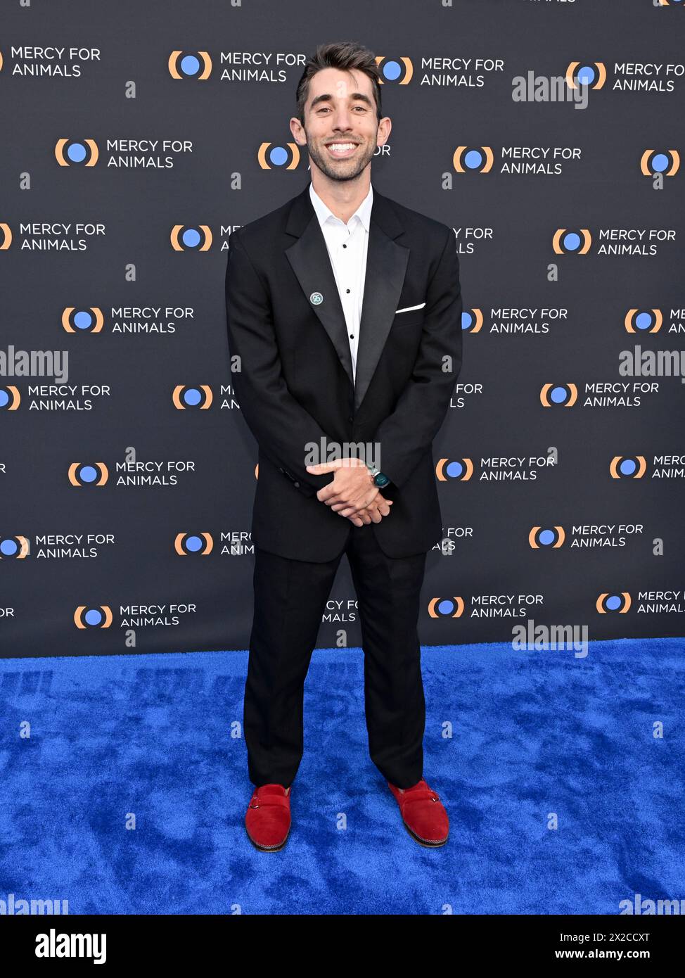 April 20, 2024, Los Angeles, California, U.S.: 20 April 2024 - Los Angeles, California - Nick Cutsumpas. 25th Mercy for Animals Gala Celebration at Rolling Greens. (Credit Image: © Billy Bennight/ZUMA Press Wire) EDITORIAL USAGE ONLY! Not for Commercial USAGE! Stock Photo