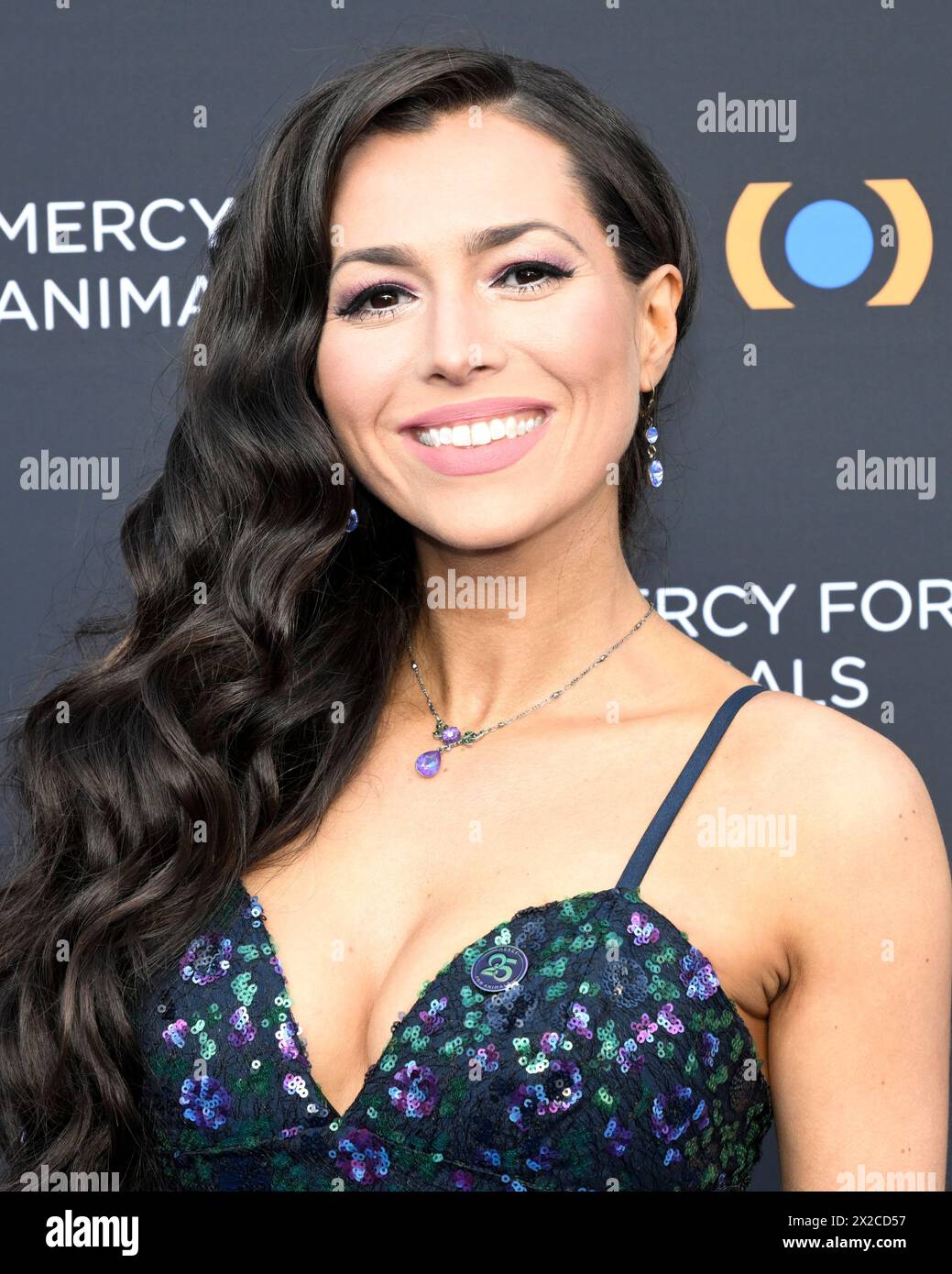 April 20, 2024, Los Angeles, California, U.S.: 20 April 2024 - Los Angeles, California - Jessica Lynn. 25th Mercy for Animals Gala Celebration at Rolling Greens. (Credit Image: © Billy Bennight/ZUMA Press Wire) EDITORIAL USAGE ONLY! Not for Commercial USAGE! Stock Photo