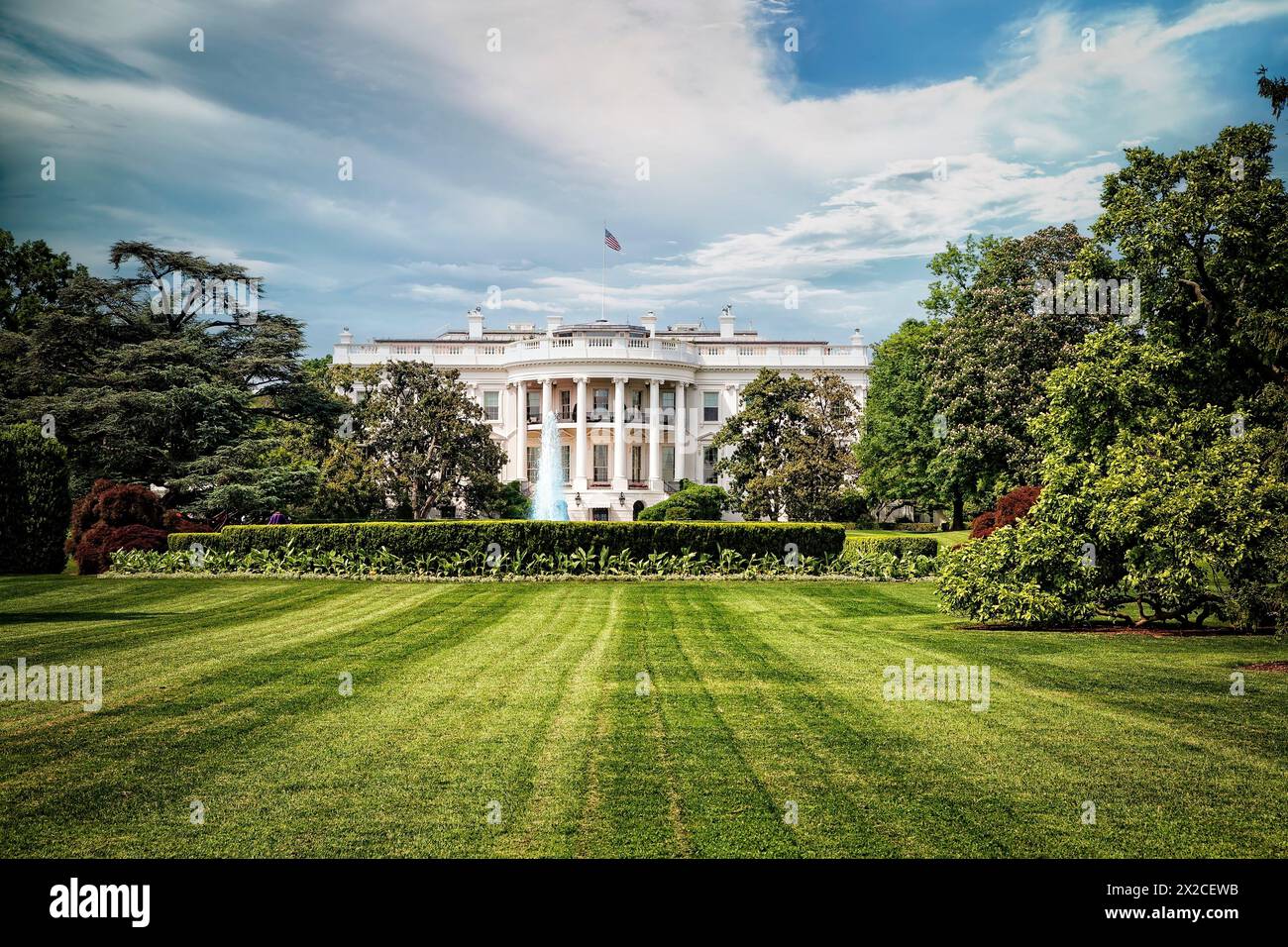 The White House, home of the US President in Washington DC. Stock Photo