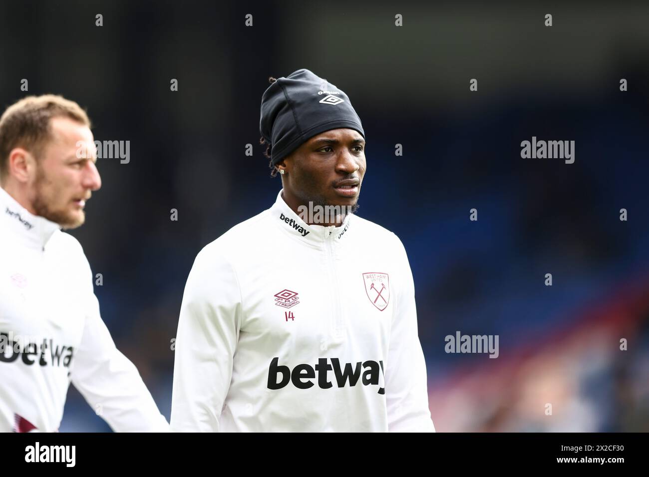 Mohammed Kudus of West Ham United in the warm up during the Premier ...