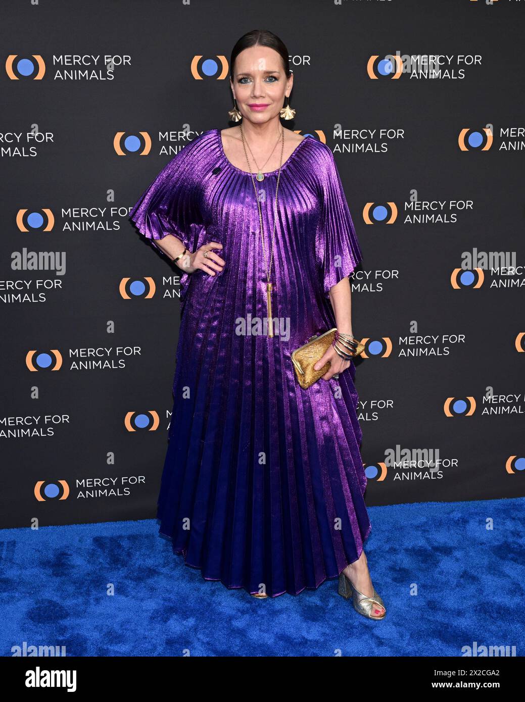 April 20, 2024, Los Angeles, California, U.S.: Jessica Trent attends the 25th Mercy for Animals Gala Celebration at Rolling Greens. (Credit Image: © Billy Bennight/ZUMA Press Wire) EDITORIAL USAGE ONLY! Not for Commercial USAGE! Stock Photo