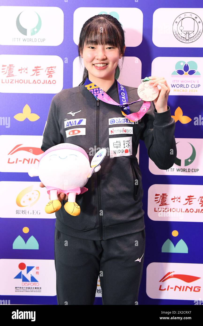 Macao, China. 21st Apr, 2024. Miwa Harimoto (JPN) Table Tennis ITTF
