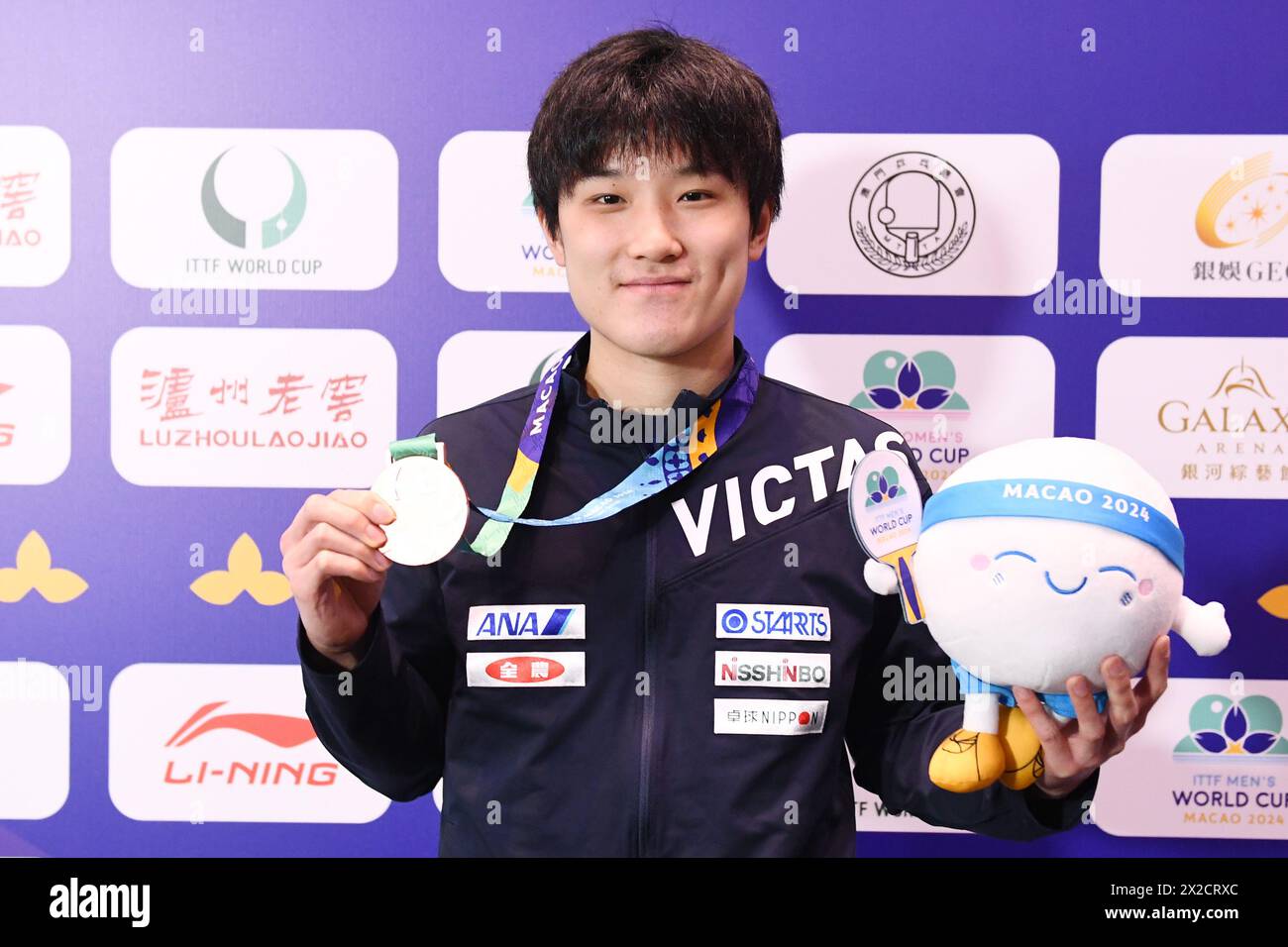 Macao, China. 21st Apr, 2024. Tomokazu Harimoto (JPN) Table Tennis