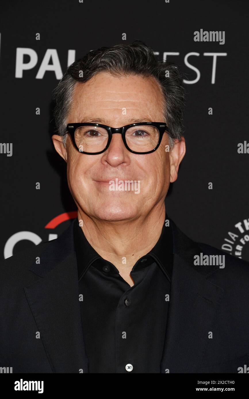 HOLLYWOOD, CALIFORNIA APRIL 21 Stephen Colbert arrives at Paley Fest