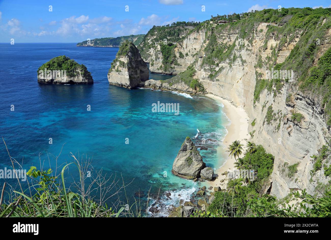 View at Diamond Beach - Nusa Penida, Indonesia Stock Photo