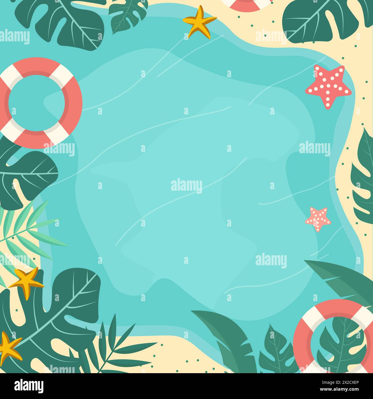 Summer beach travel poster background Stock Vector Images - Alamy
