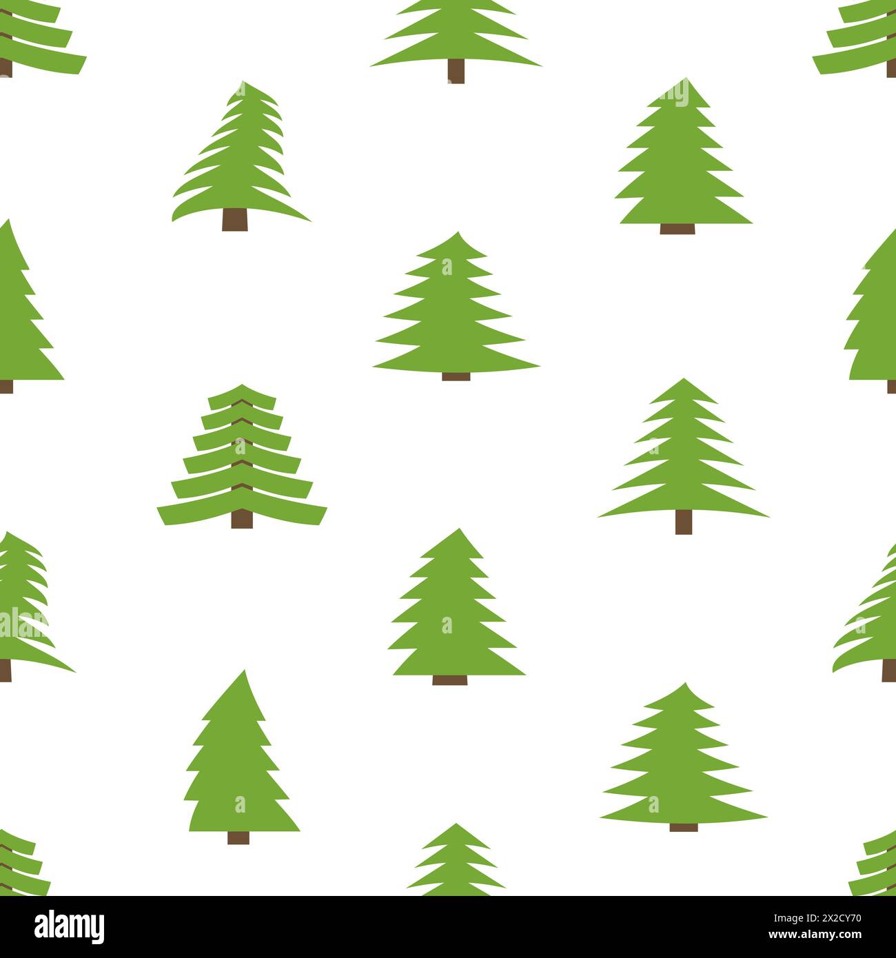 Christmas semless pattern with snowflake, christmas ball, gift box and Christmas tree on white background. Vector illustration Stock Vector