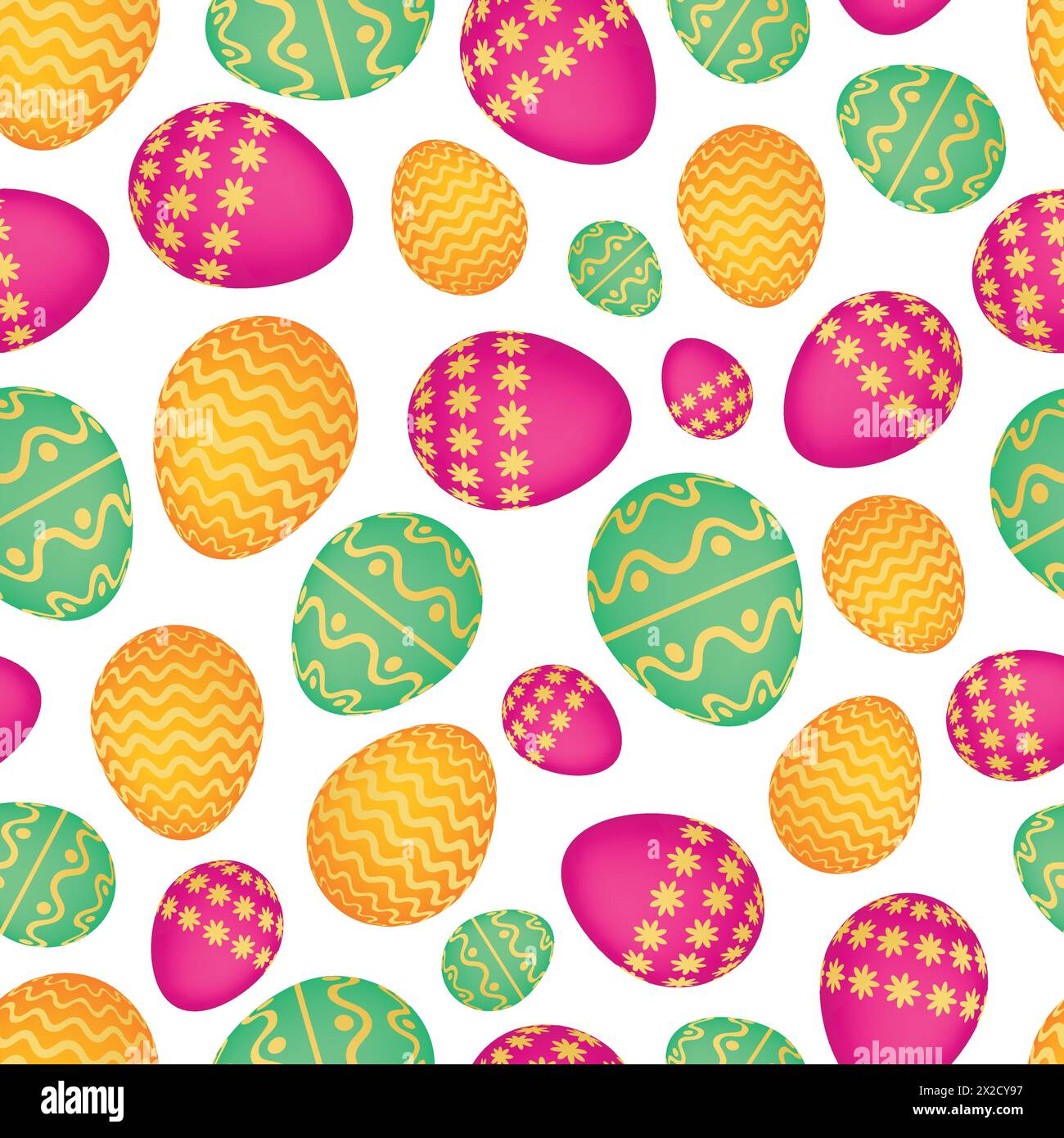 Seamless pattern with colorful Easter eggs. Vector illustration Stock ...