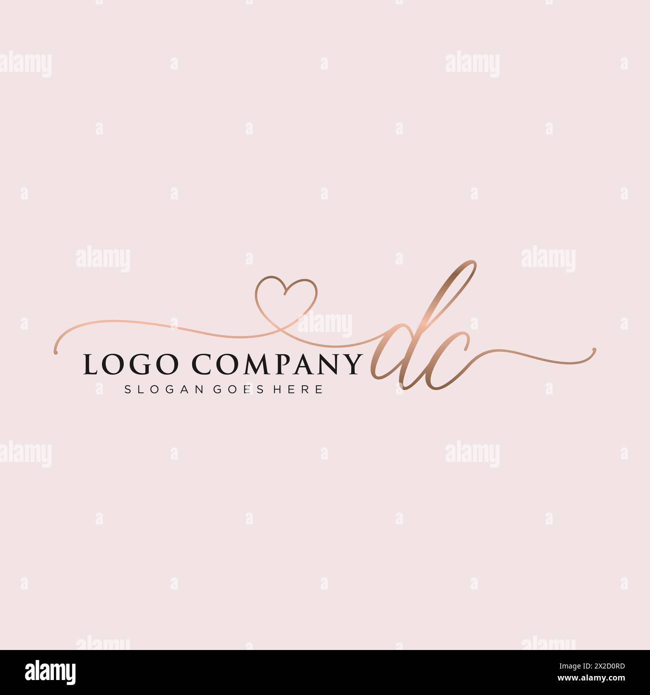 DC beauty monogram and elegant logo design Stock Vector Image & Art - Alamy