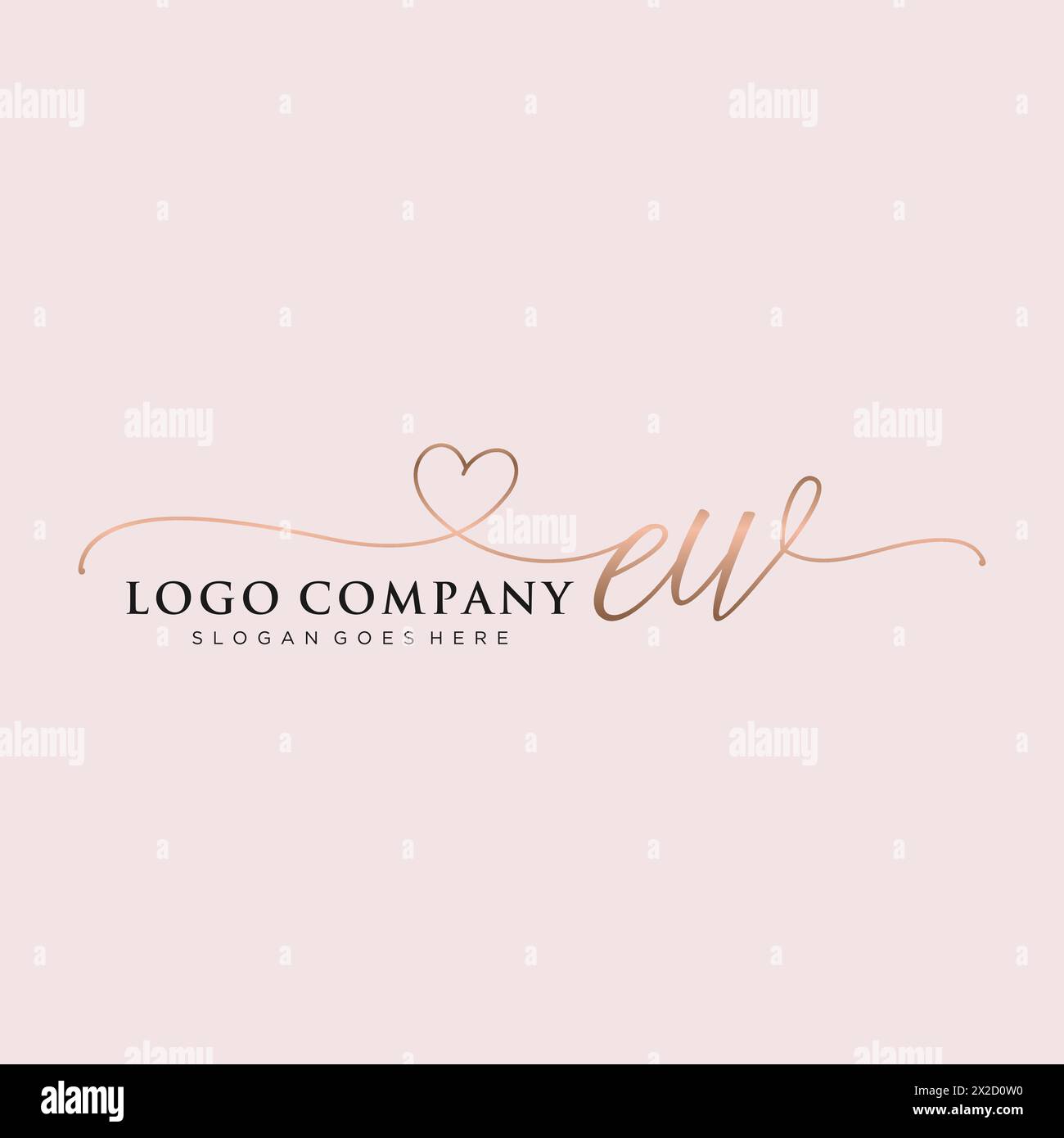 EW beauty monogram and elegant logo design Stock Vector Image & Art - Alamy