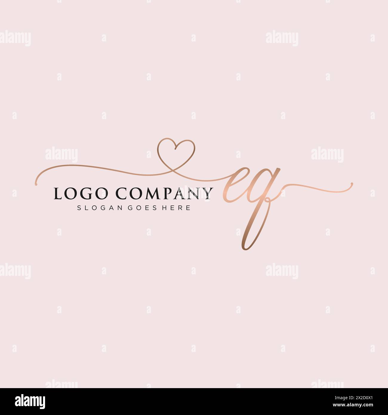 EQ beauty monogram and elegant logo design Stock Vector Image & Art - Alamy