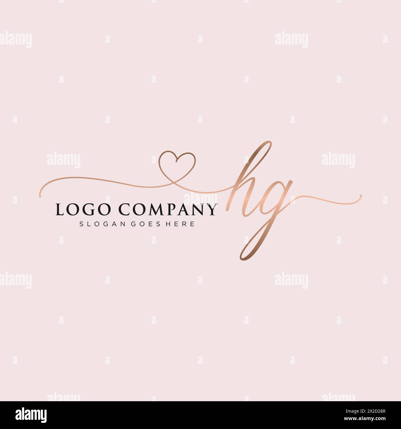 HG beauty monogram and elegant logo design Stock Vector Image & Art - Alamy