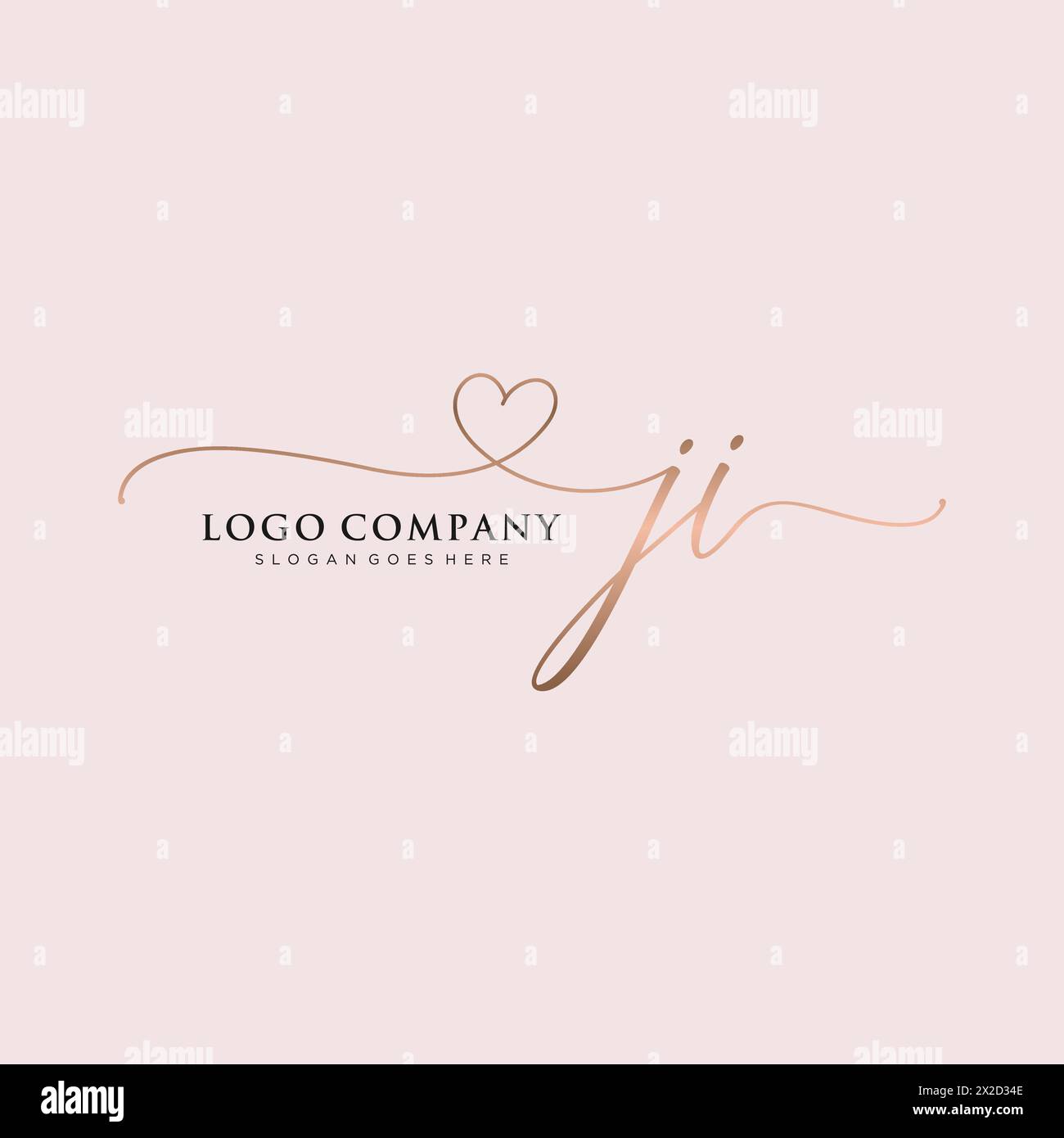JI beauty monogram and elegant logo design Stock Vector Image & Art - Alamy