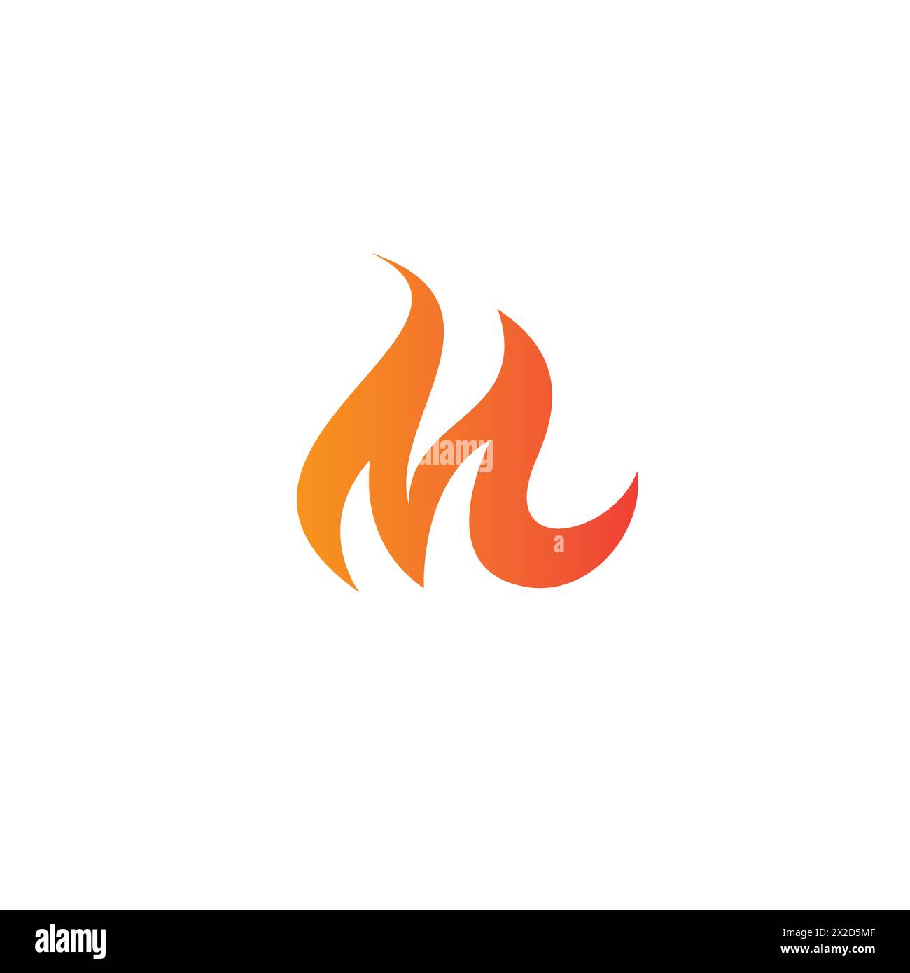 M Fire Logo Simple Design. Letter M Icon Stock Vector