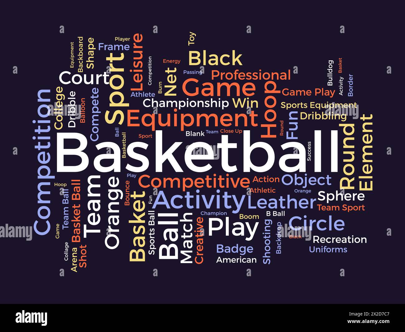 Basketball word cloud template. Sports concept vector background Stock ...