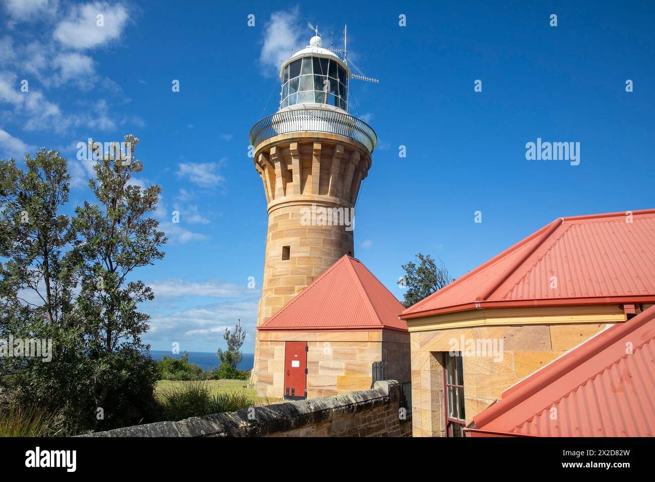 Sydney,Australia, Barrenjoey heritage lighthouse on Barrenjoey headland, Palm Beach, an operational lighthouse built in 1881 Stock Photo