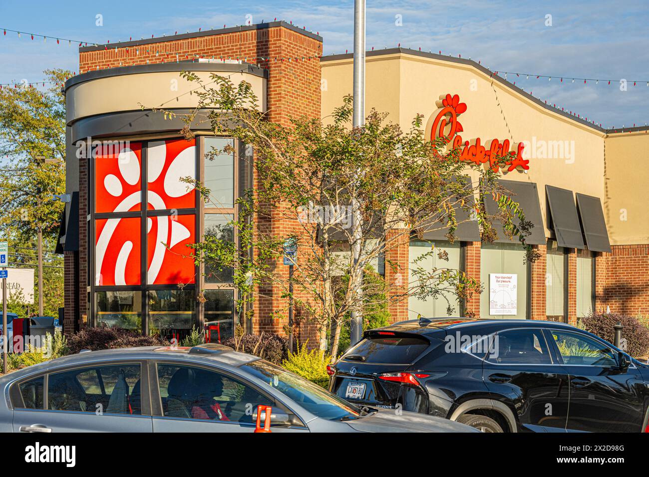 ChickfilA drivethru traffic at the popular chicken sandwich