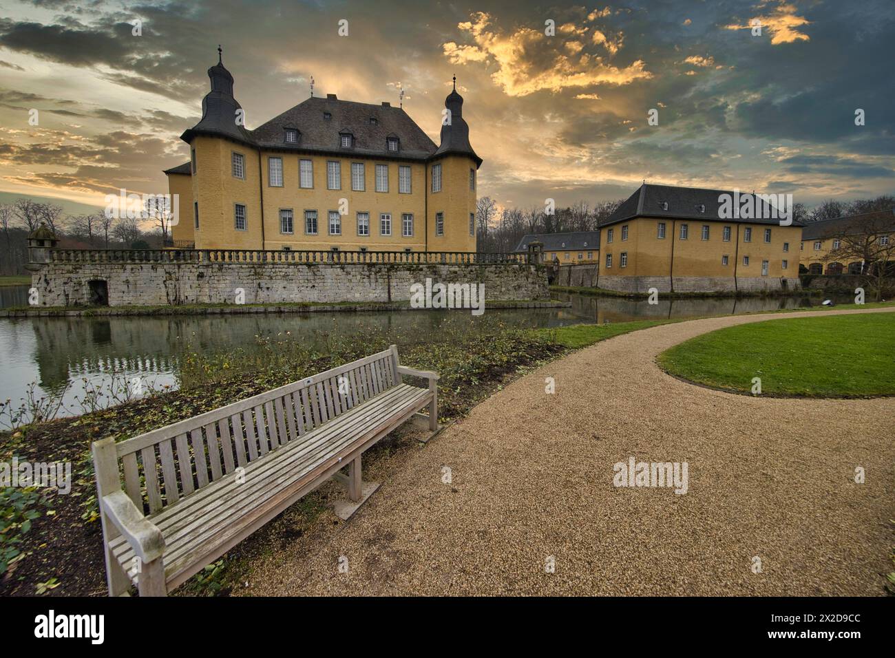 02.01.2021. Jüchen. Schloss Dyck. Stock Photo