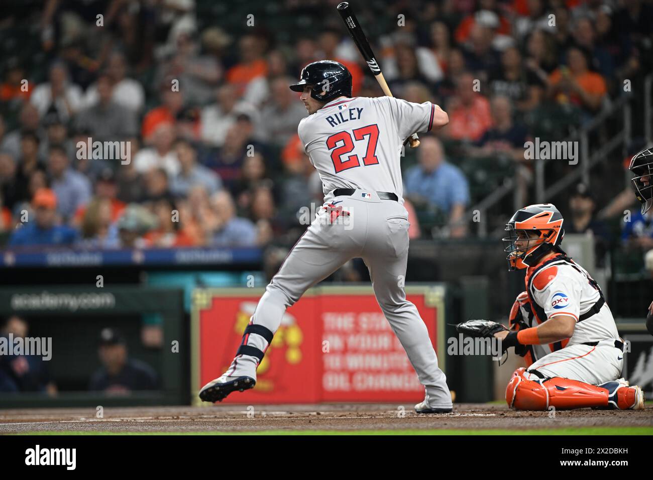 Austin Riley Third Base Atlanta Braves third base Austin Riley (27) batting in the top of the ...