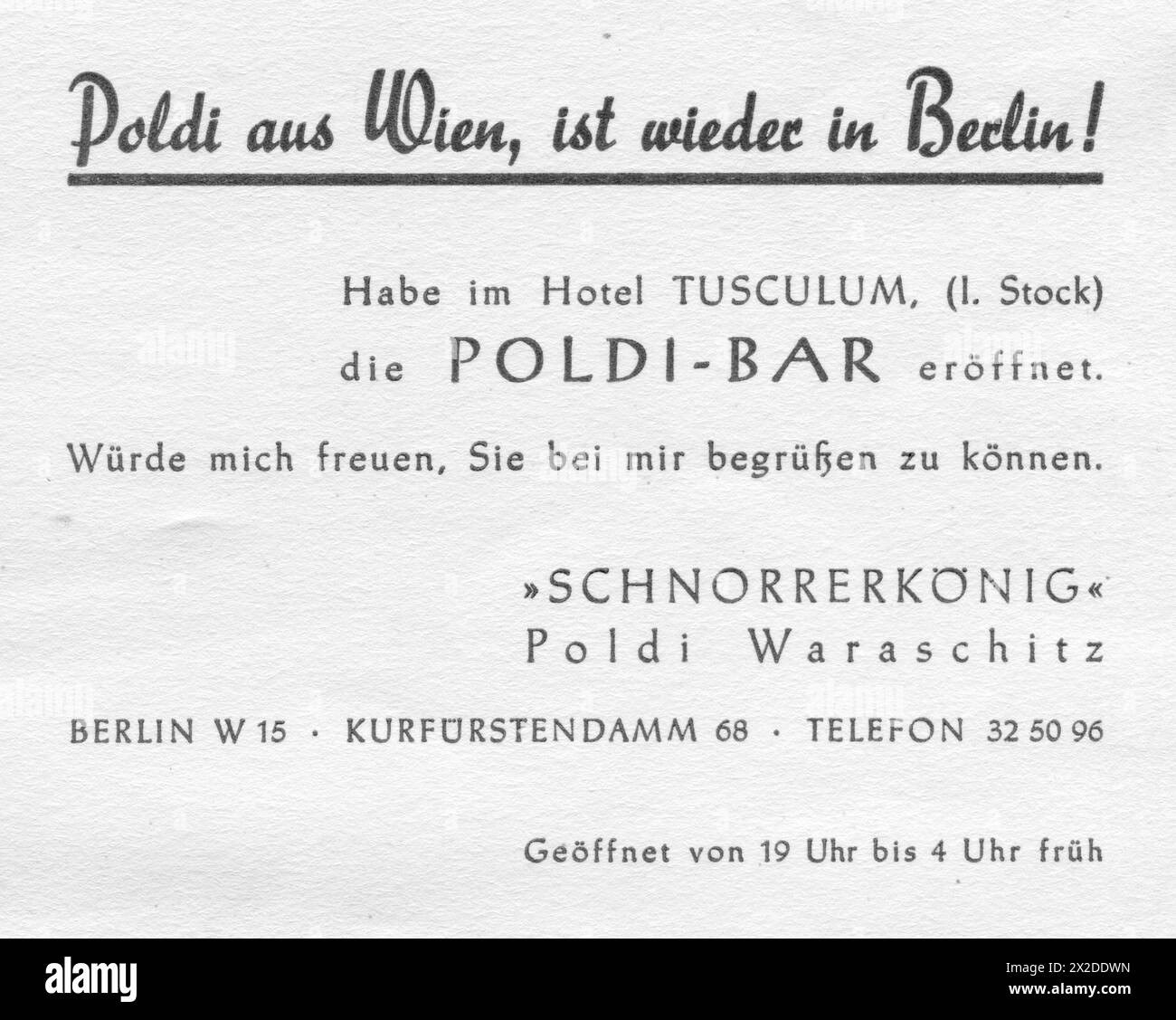 Waraschitz, Poldi, 29.10.1900 - 25.11.1970, Austrian actor, gastronomer and hedonist, ADDITIONAL-RIGHTS-CLEARANCE-INFO-NOT-AVAILABLE Stock Photo