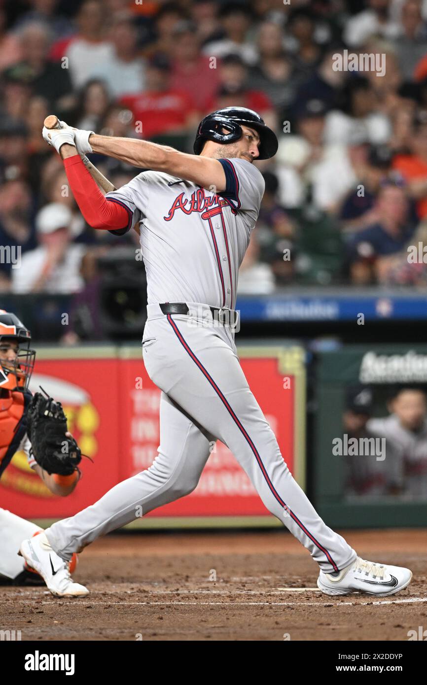 Atlanta Braves first base MATT OLSON (28) strikes out in the top of the fourth inning during the MLB baseball game between the Atlanta Braves and the Stock Photo