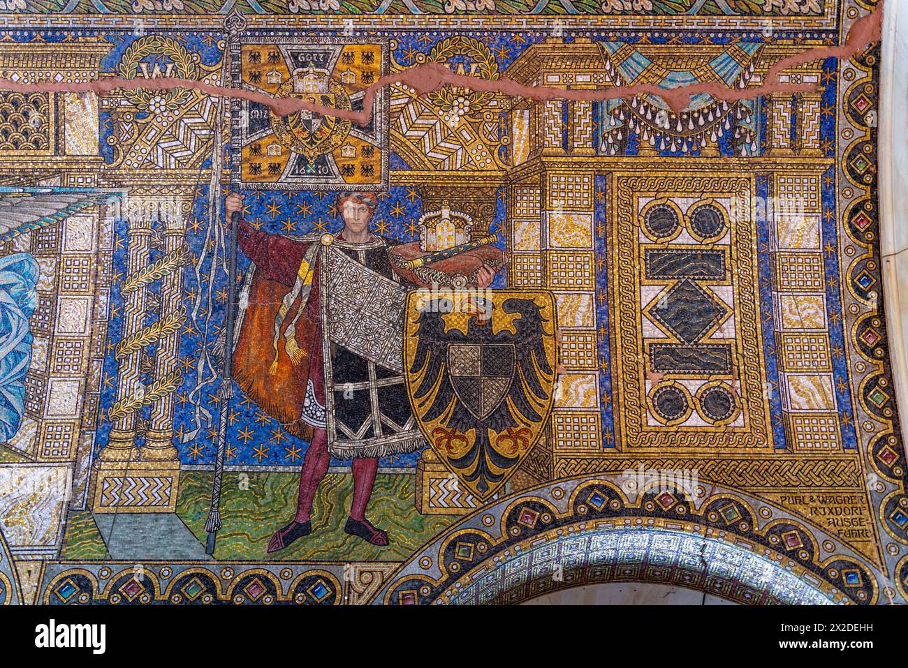 Mosaic art in the Kaiser Wilhelm Memorial Church in Berlin, Germany ...