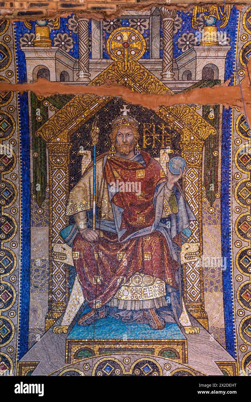 Mosaic art in the Kaiser Wilhelm Memorial Church in Berlin, Germany ...