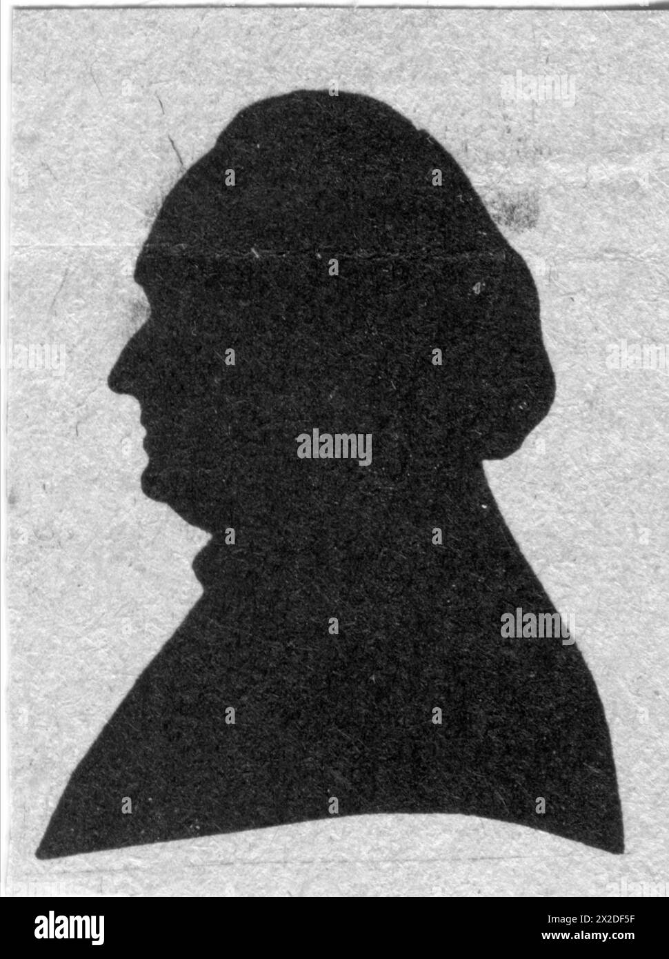 Moerike, Eduard, 8.9.1804 - 4.6.1875, German writer, silhouette by Louise Walther, circa 1848, ADDITIONAL-RIGHTS-CLEARANCE-INFO-NOT-AVAILABLE Stock Photo