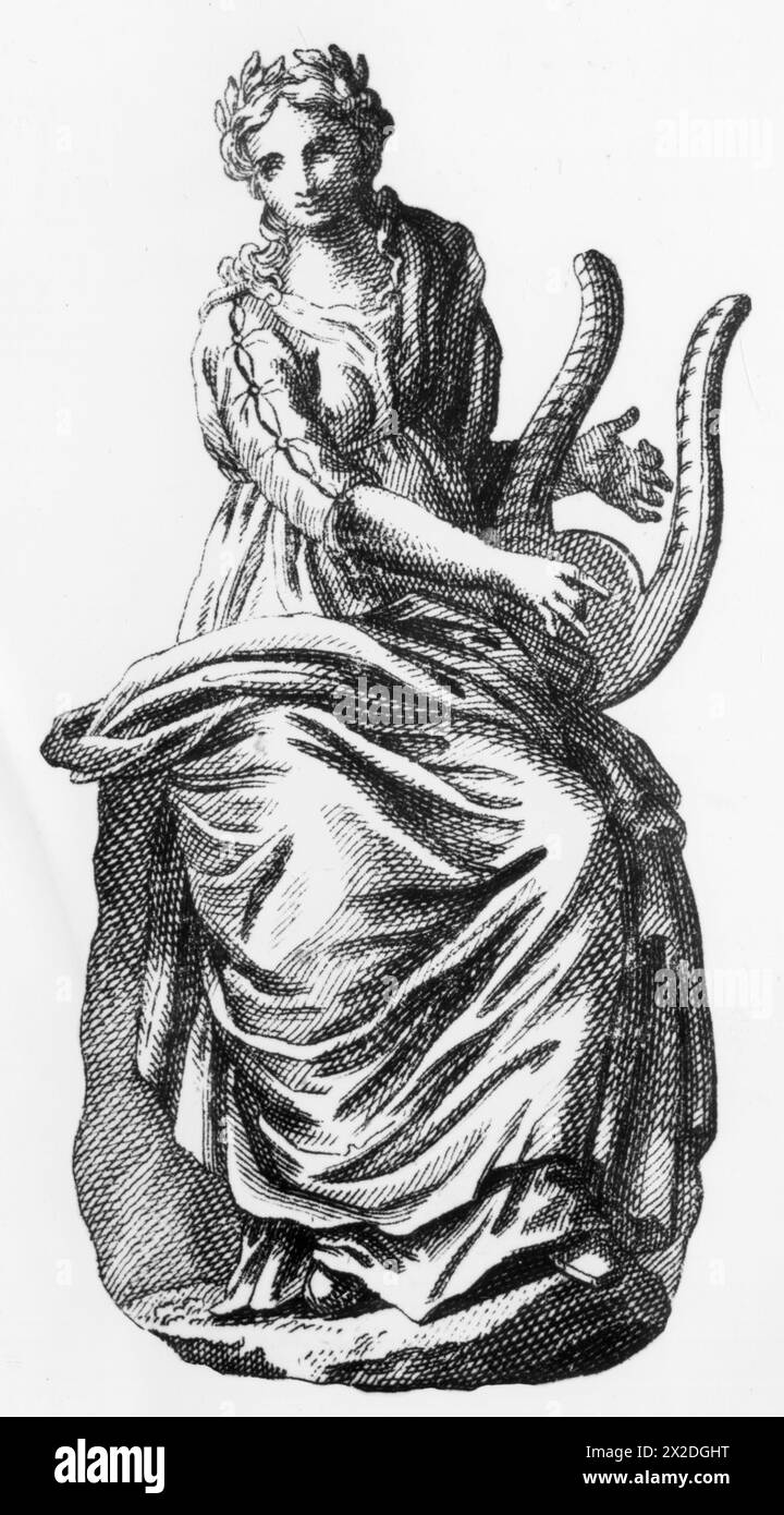 Musen, protectresses of the Arts in the Greek mythology, Terpsichore (centre), ADDITIONAL-RIGHTS-CLEARANCE-INFO-NOT-AVAILABLE Stock Photo
