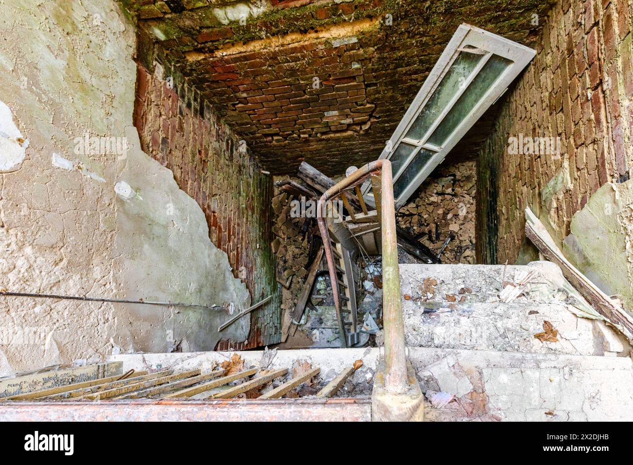 Lebensgefahr Lost Places Einsturzgefahr Betreten verboten Stock Photo