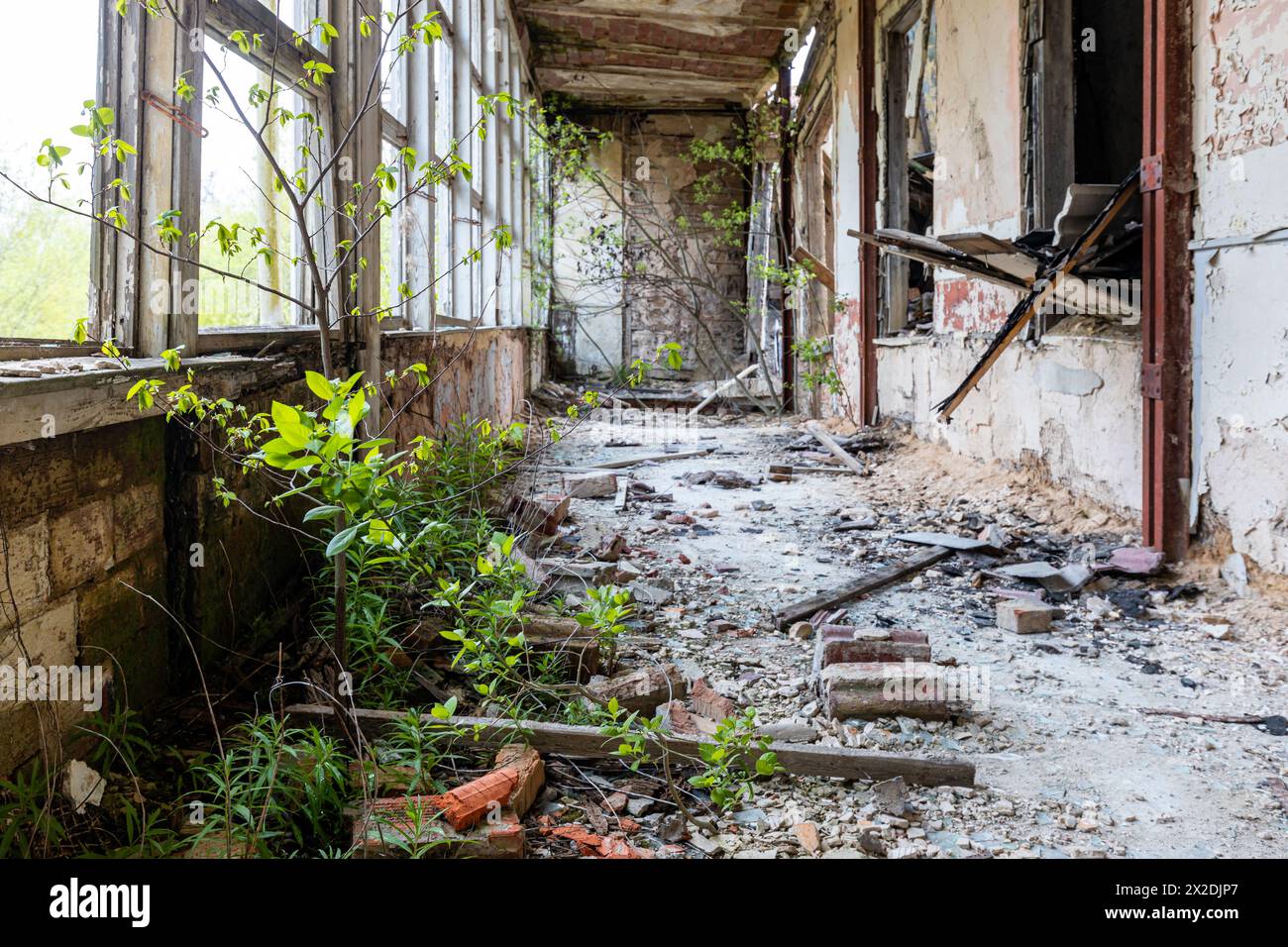 Lebensgefahr Lost Places Einsturzgefahr Betreten verboten Stock Photo